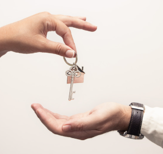 Handing over a set of keys